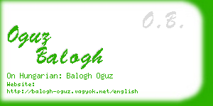 oguz balogh business card